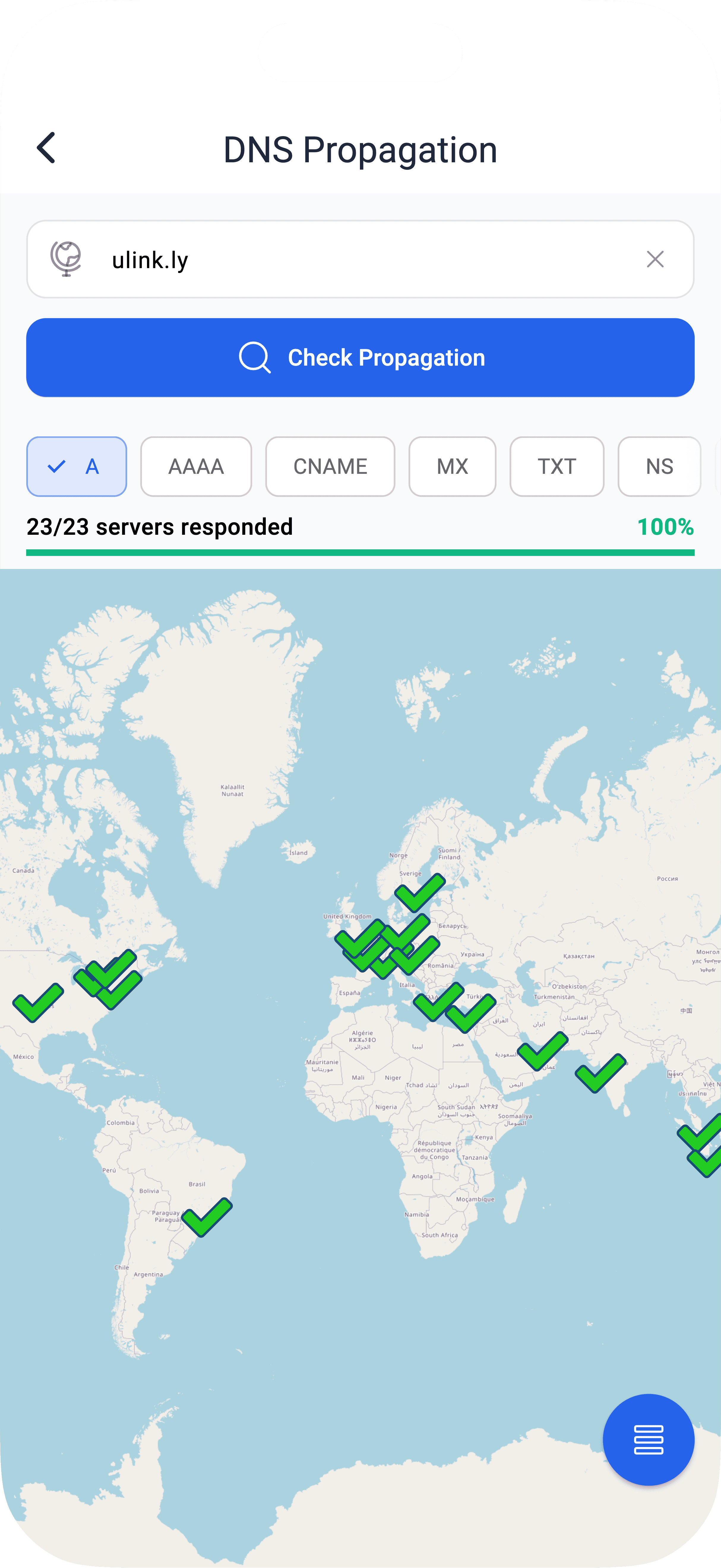 Global DNS propagation
