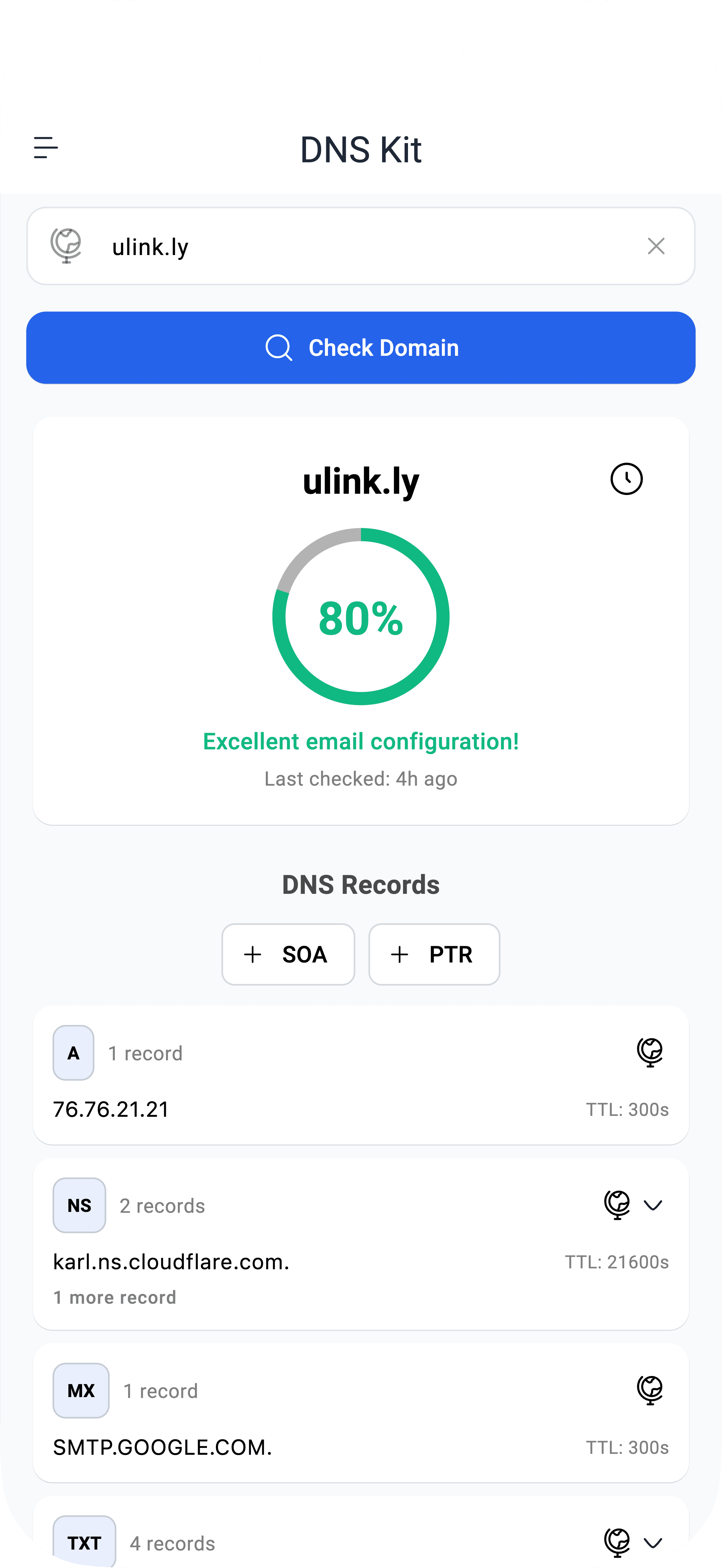 DNS Kit main screen